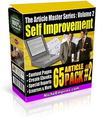 Product picture 65 Self Improvement Articles ++With PLR++