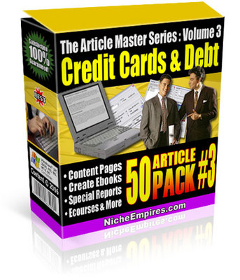 Product picture 50 Credit Cards & Debt Articles ++With PLR++